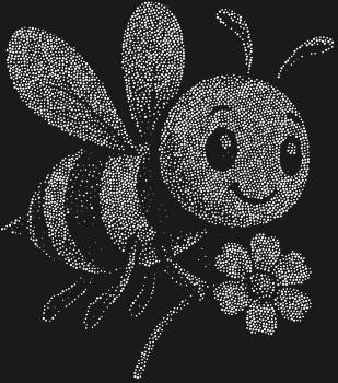 Рисунок из страз по номерам «Пчела с цветком» оживит ваш мир 4883 сверкающими мгновениями, где крошечная пчёлка несёт аромат лета прямо в ваше сердце.