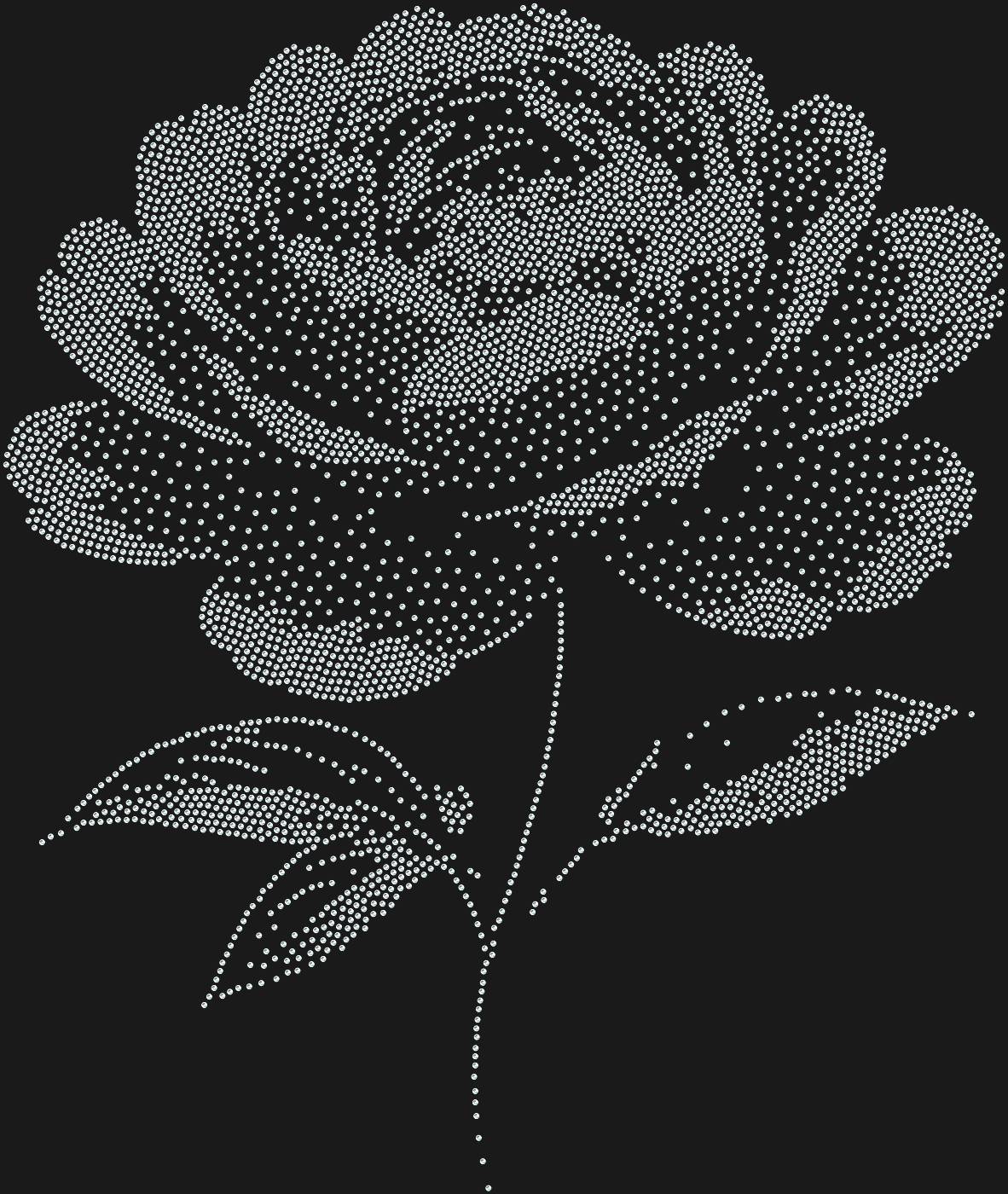 Трафарет Пион — PEONY2