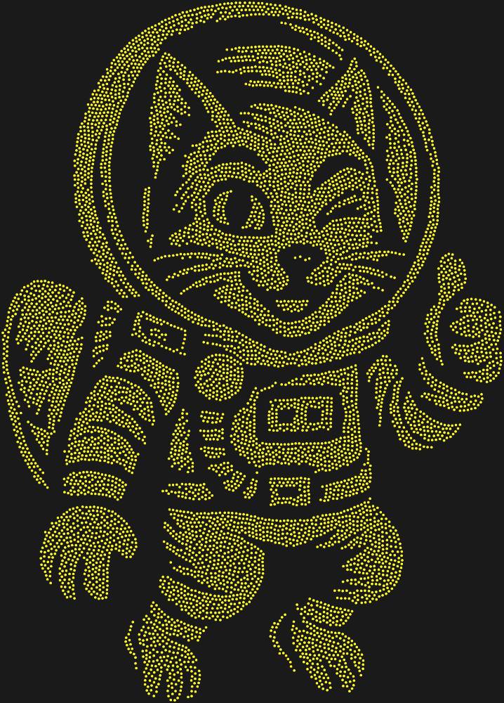 Трафарет A cat in space — RHT_CATSPACE1_SS4_OLIVE