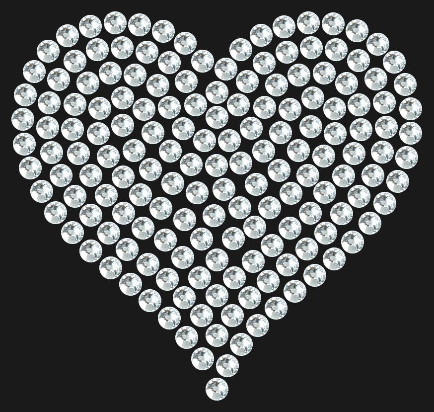 Трафарет Heart average — RHT_HEART2_SS16_CRYSTAL_CLEAR