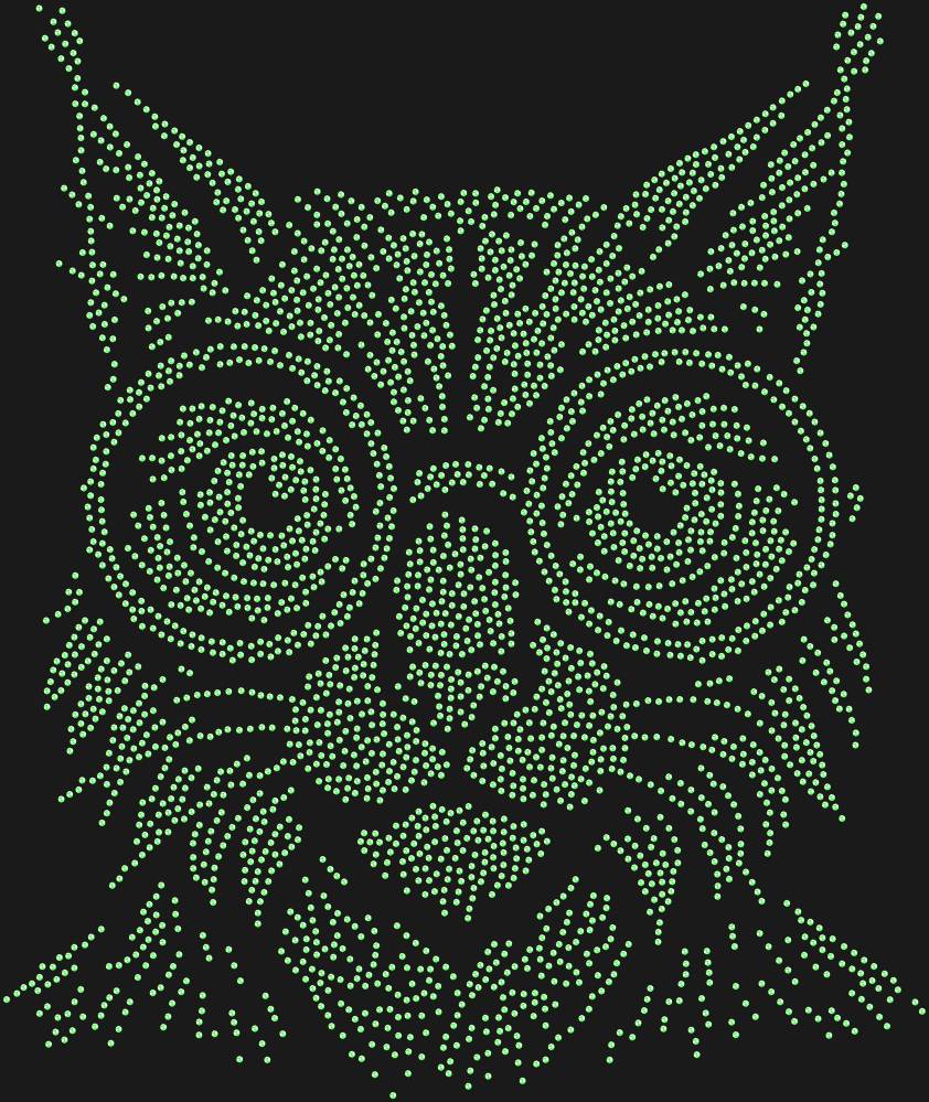 Трафарет Рысь в очках — RHT_LYNX1_SS10_LT_PERIDOT