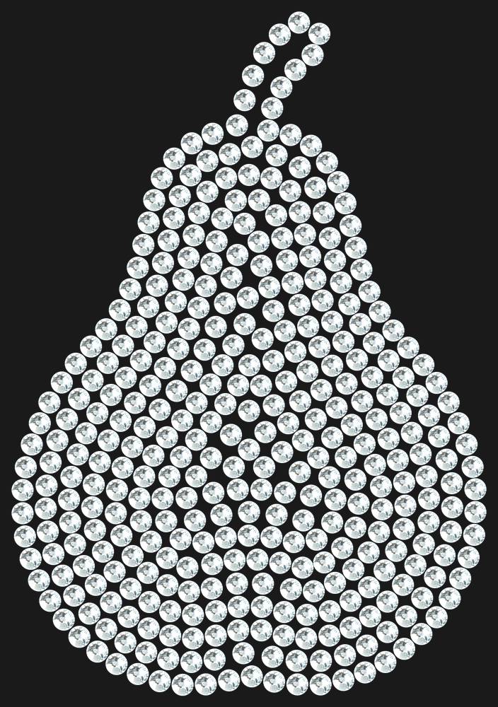 Трафарет Curved pear (plain) — RHT_PEAR1_SS20_CRYSTAL_CLEAR
