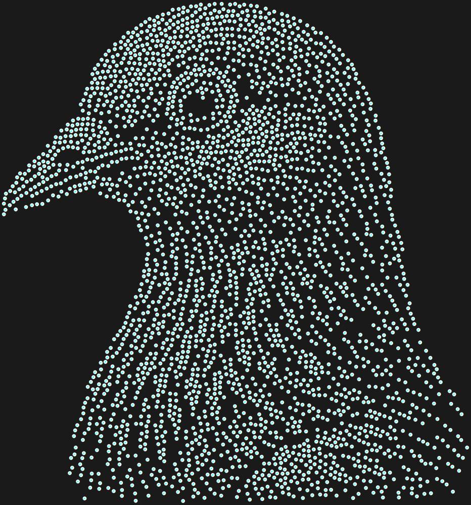 Трафарет Голубь — RHT_PIGEON1_SS12_CRYSTAL_AB_DMC