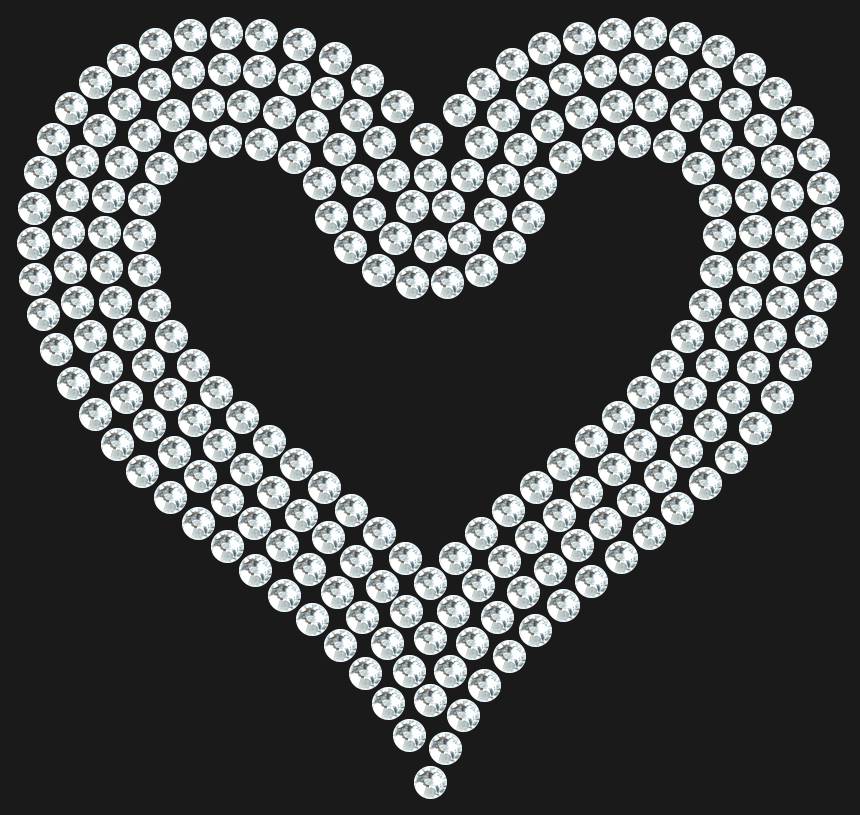 Трафарет Outline heart — RHT_HEART3_SS10_CRYSTAL_CLEAR