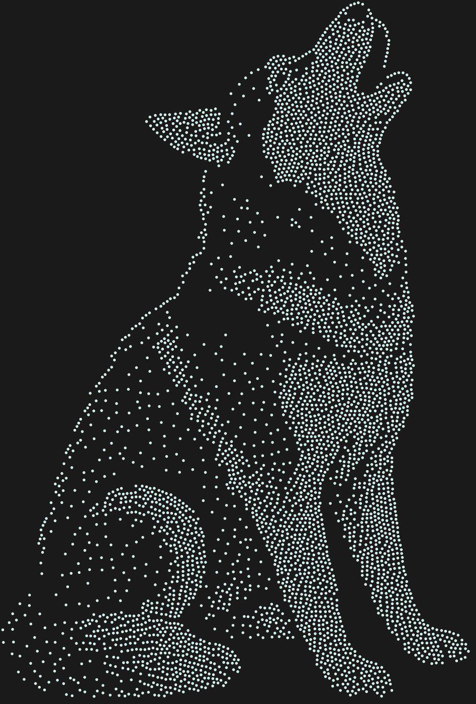 Трафарет Воющий хаски — HUSKYHOWL1
