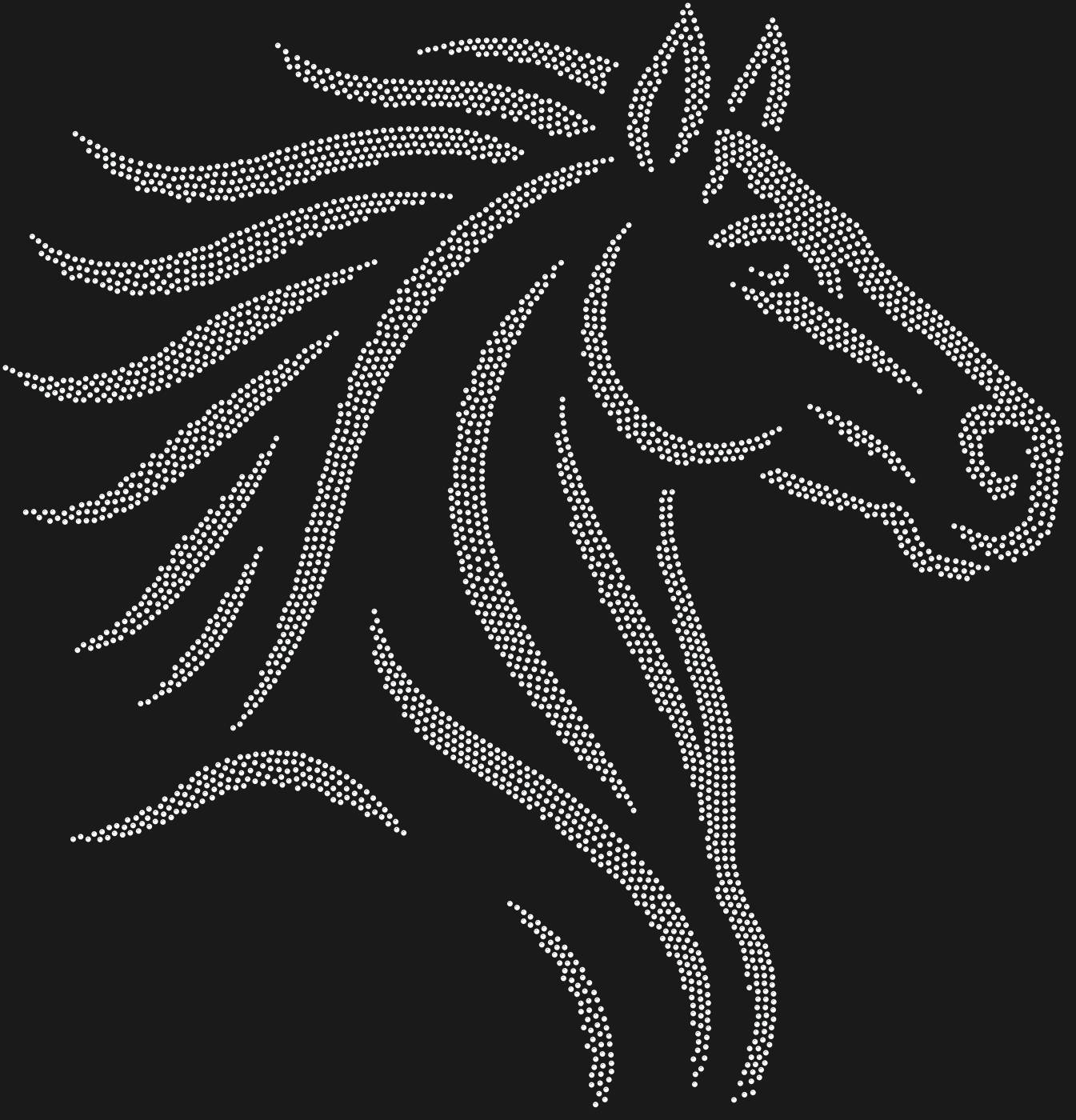 Трафарет Лошадь в профиль — HORSE2