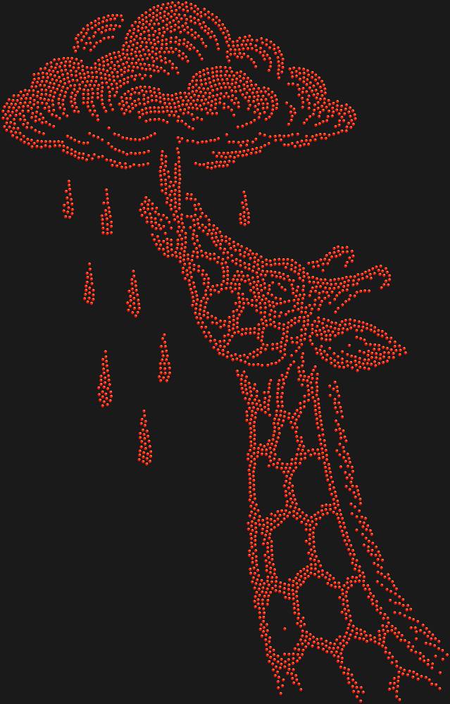 Трафарет Жираф, пьющий из облака — RHT_GIRAFFE1_SS10_LT_SIAM