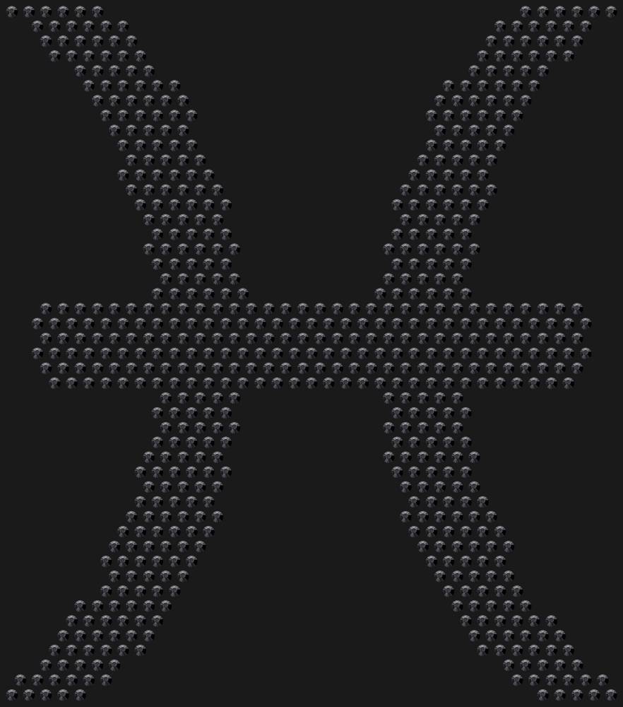Трафарет Pisces zodiac sign — RHT_ZODIACPISCES1_SS10_JET_BLACK