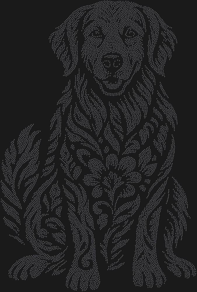 Трафарет Золотистый ретривер — RHT_GOLDENRETRIEVER1_SS4_JET_BLACK
