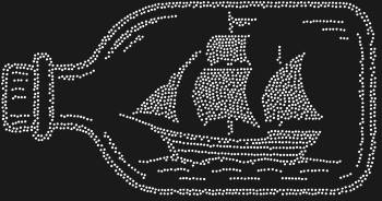 Рисунок из страз «Кораблик в бутылке» на 1809 сверкающих камней – это мечта, заточенная в блеск, заставляющая сердце биться в предвкушении морских приключений.