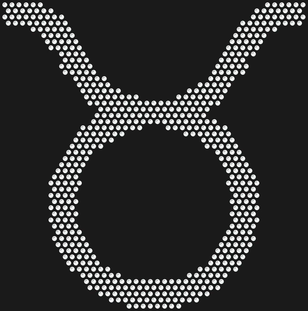 Трафарет Taurus zodiac sign — RHT_ZODIACTAURUS1_SS12_CRYSTAL_CLEAR