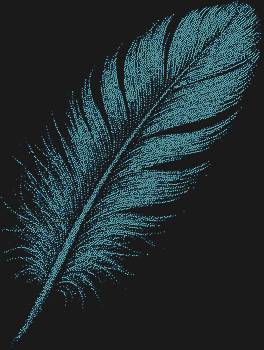 Рисунок из страз по номерам: Перо – это 8822 сияющих искорки, что легким касанием ветра превратят ваш холст в магический танец света.