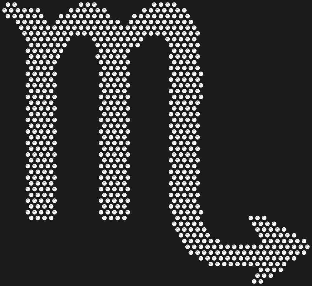Трафарет Scorpio zodiac sign — RHT_ZODIACSCORPIO1_SS20_CRYSTAL_CLEAR