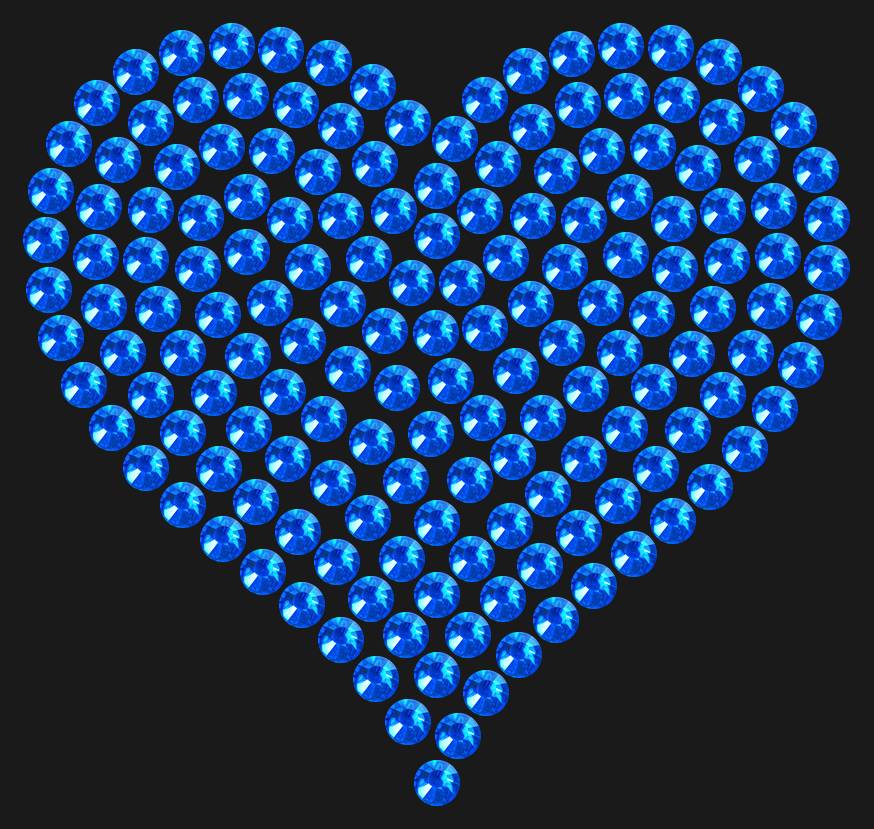 Трафарет Heart average — RHT_HEART2_SS16_SAPPHIRE