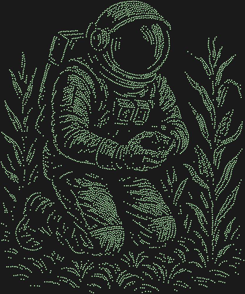 Трафарет Астронавт-фермер — RHT_ASTRONAUT1_SS10_LT_PERIDOT