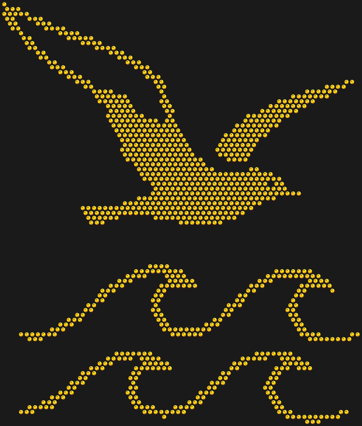 Трафарет Чайка над волнами — SEAGULLWAVES1