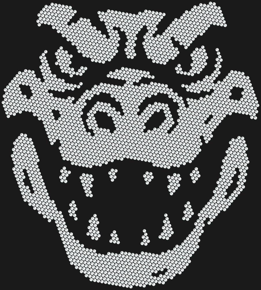 Трафарет Alligator head — RHT_CROCODILE1_SS10_CRYSTAL_CLEAR