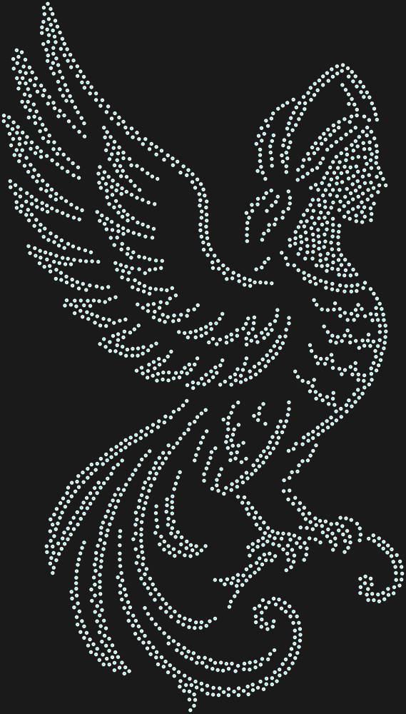 Трафарет Gamayun bird — RHT_GAMAYUN1_SS10_CRYSTAL_AB_DMC