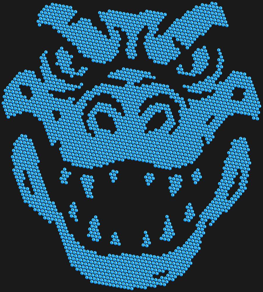 Трафарет Alligator head — RHT_CROCODILE1_SS16_LT_SAPPHIRE