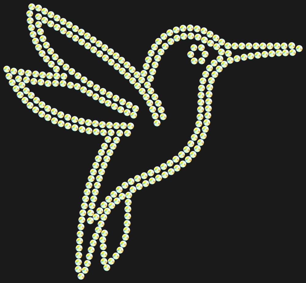 Трафарет Hummingbird — RHT_HUMMINGBIRD1_SS12_CRYSTAL_AB