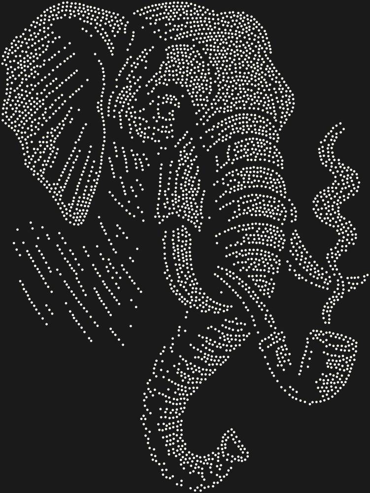 Трафарет Слон с трубкой — RHT_ELEPHANT2_SS6_CRYSTAL_AB