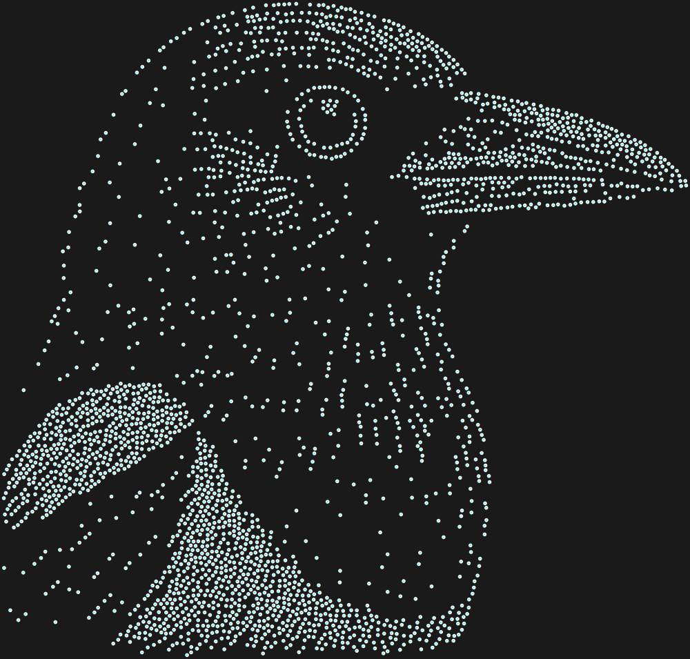 Трафарет Сорока — RHT_MAGPIE1_SS16_CRYSTAL_AB_DMC