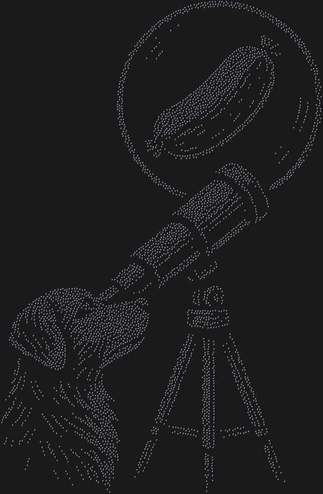 Трафарет Пес-астроном — RHT_DOG6_SS3_JET_BLACK