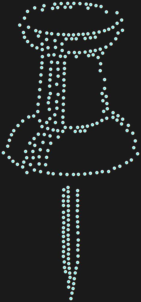 Трафарет Pushpin — RHT_PIN1_SS10_CRYSTAL_AB_DMC