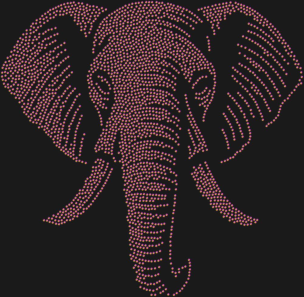 Трафарет Слон — RHT_ELEPHANT1_SS16_RAINBOW