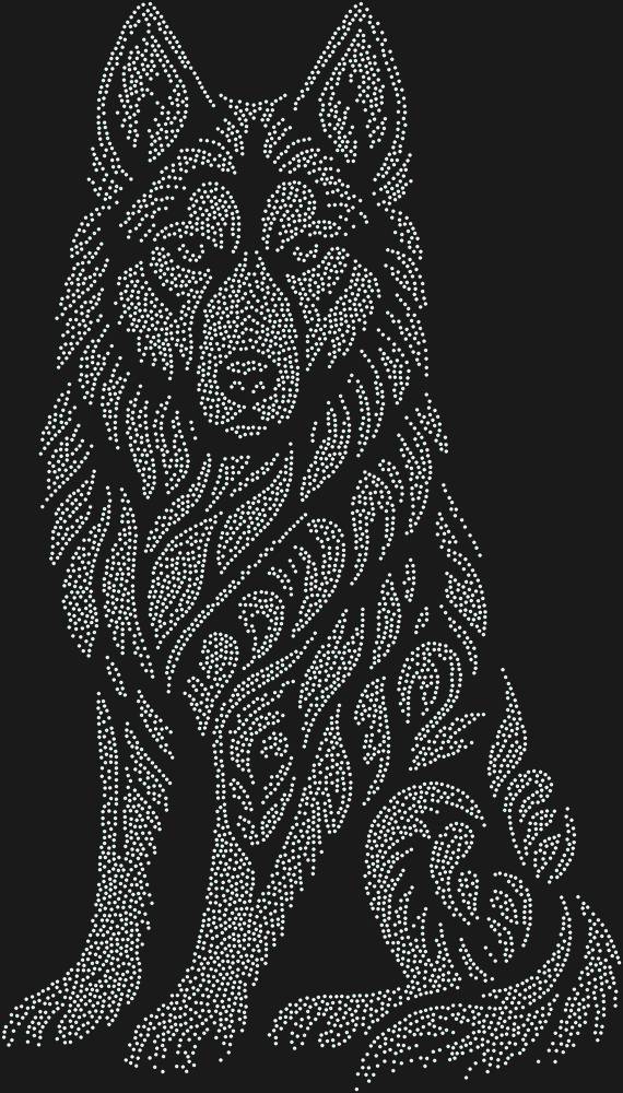 Трафарет Husky — RHT_HUSKY1_SS3_CRYSTAL_AB_DMC
