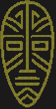 Рисунок из страз «Маска племени Доган» – это загадочное дыхание древности, ожившее в 2058 мерцающих искрах, что обещают преобразить ваш холст в портал к экзотическим мирам.