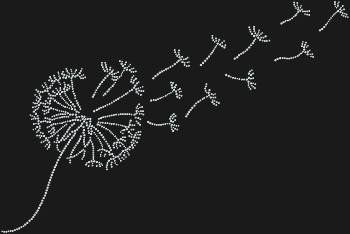 Рисунок из страз «Одуванчик на ветру» с 1044 сияющими искорками перенесёт вас на бескрайний летний луг, где нежный цветок танцует под дуновением ветерка.