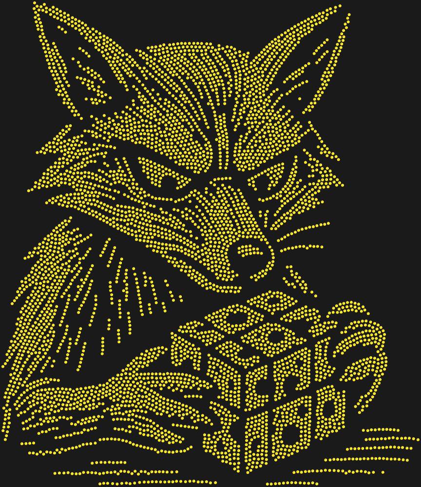 Трафарет A fox solving a Rubik's Cube — RHT_FOXCUBE1_SS12_TOPAZ