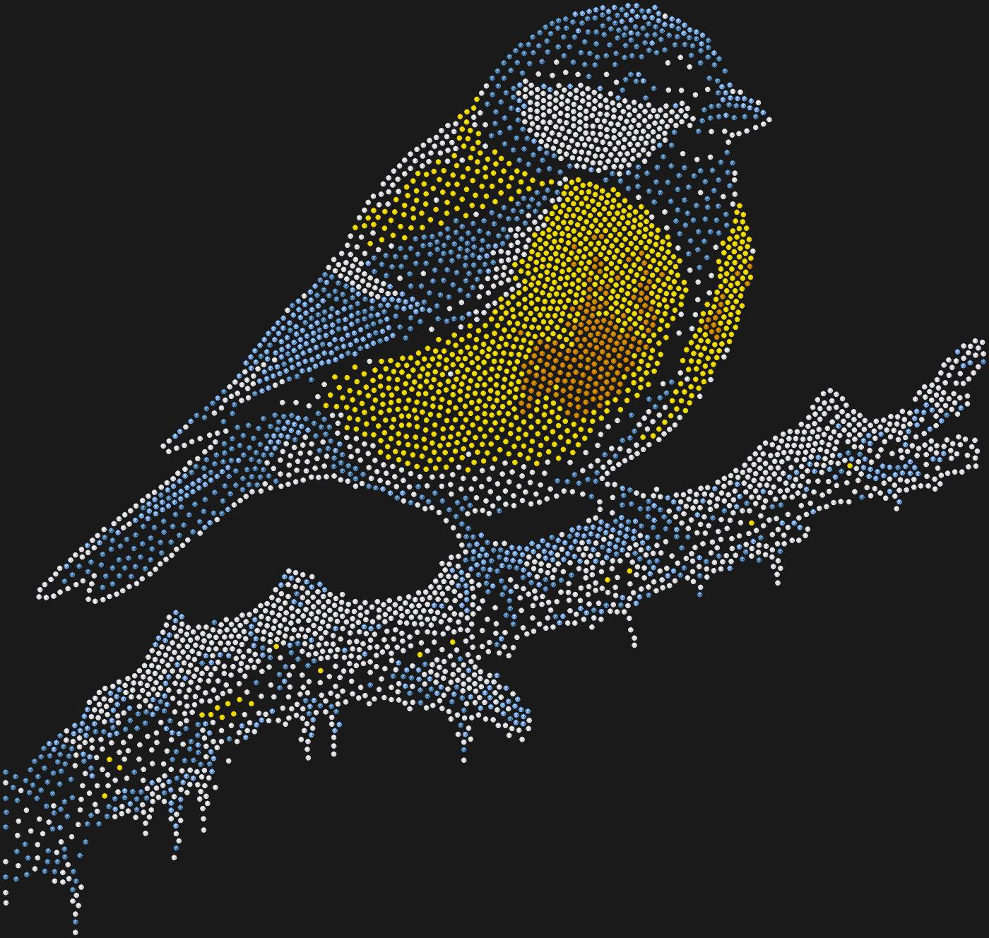 Трафарет Синица на ветке — TITMICEBRANCH1