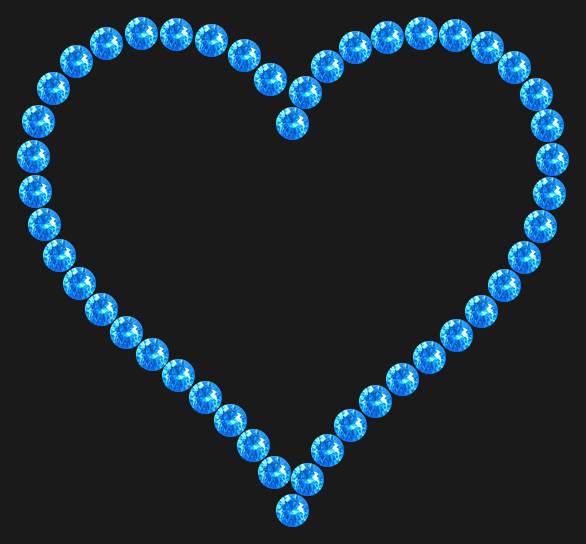 Трафарет Contoured heart — RHT_HEART6_SS10_LT_SAPPHIRE