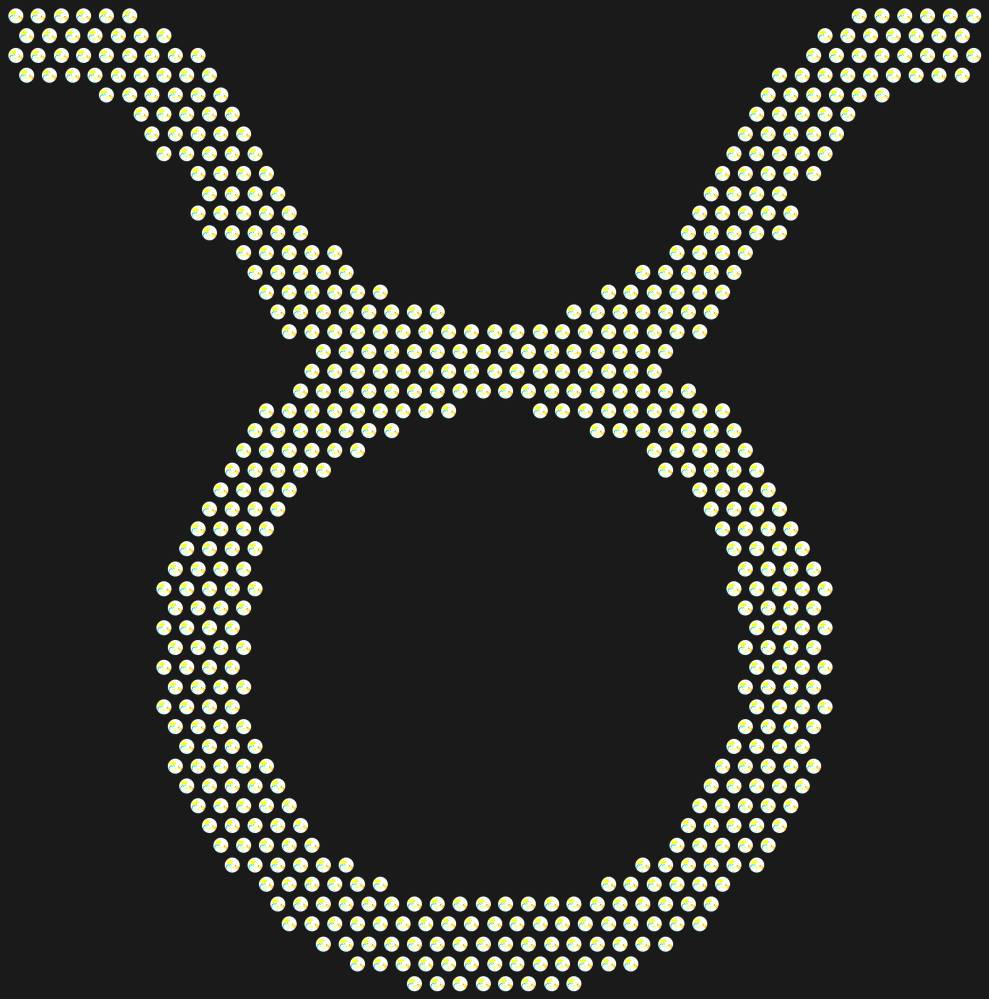 Трафарет Taurus zodiac sign — RHT_ZODIACTAURUS1_SS6_CRYSTAL_AB