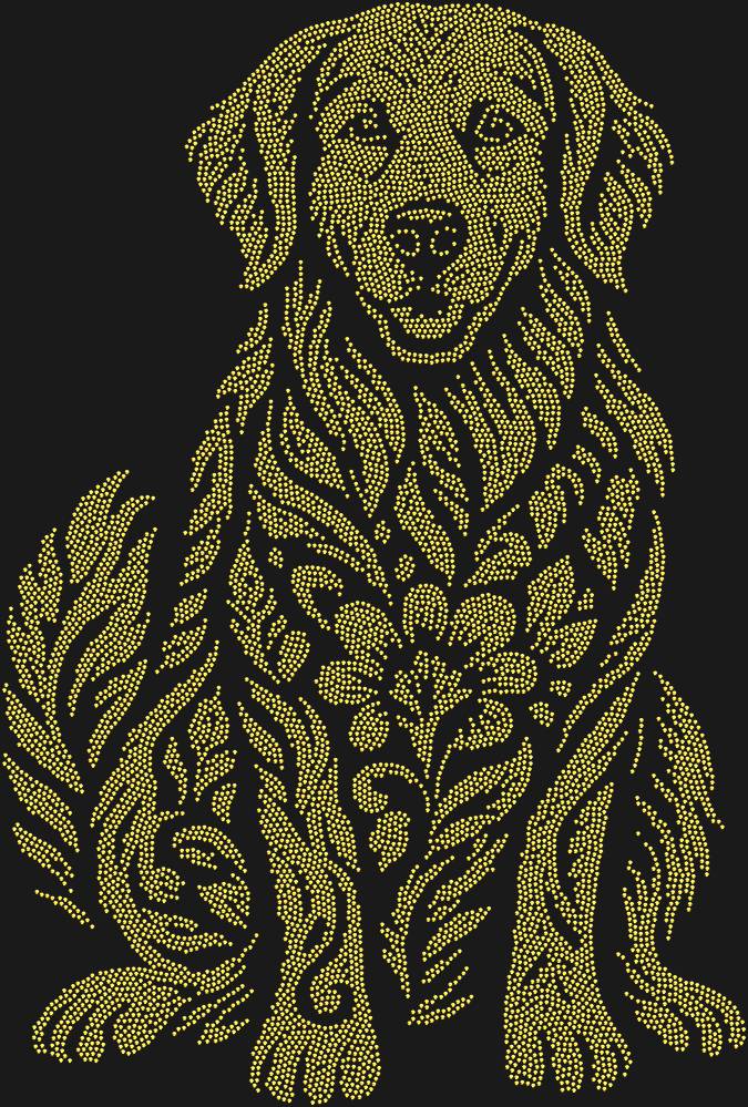Трафарет Золотистый ретривер — RHT_GOLDENRETRIEVER1_SS20_GOLD