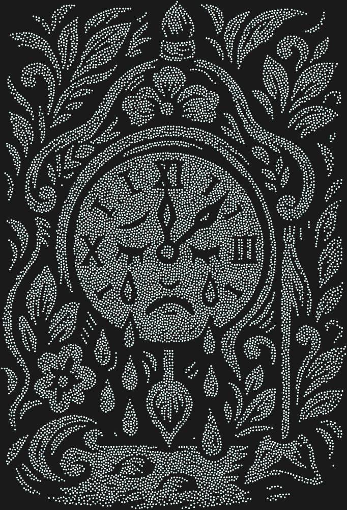 Трафарет The clock that could cry — RHT_CRYINGCLOCK1_SS10_CRYSTAL_AB_DMC