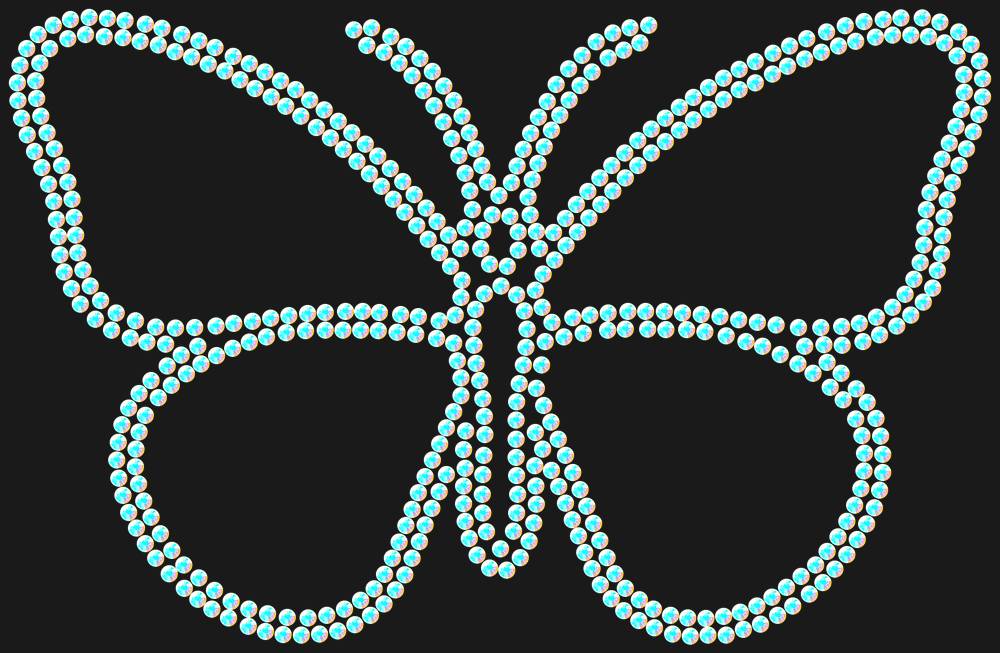 Трафарет Butterfly — RHT_BUTTERFLY1_SS10_CRYSTAL_AB_DMC