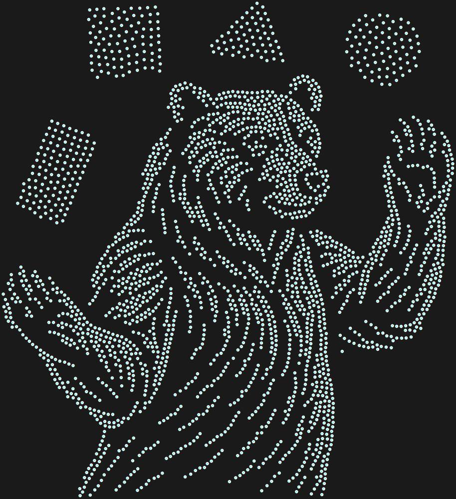 Трафарет Жонглирующий медведь — RHT_BEAR3_SS20_CRYSTAL_AB_DMC