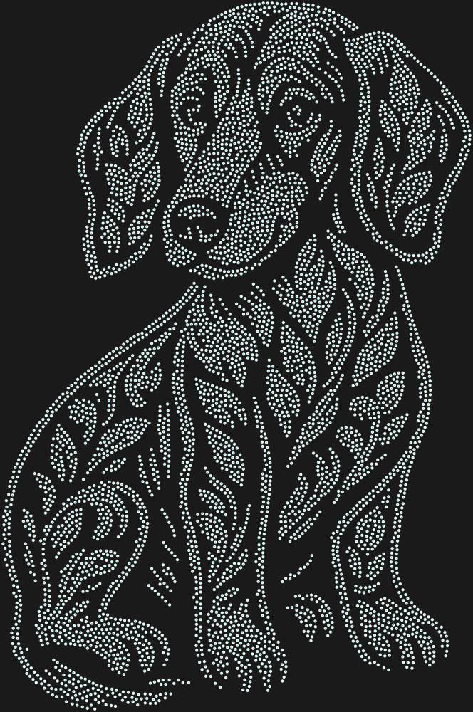 Трафарет Щенок таксы — RHT_DACHSHUNDPUPPY1_SS20_CRYSTAL_AB_DMC