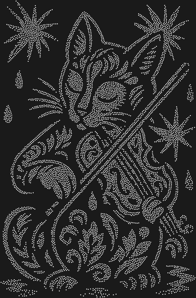 Трафарет Cat with a violin — RHT_CATSCRAP1_SS4_CRYSTAL_CLEAR