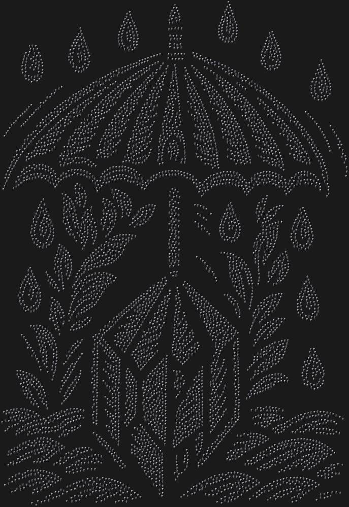 Трафарет Зонт над магическим кристаллом — RHT_UMBRELLACRYSTAL1_SS10_JET_BLACK