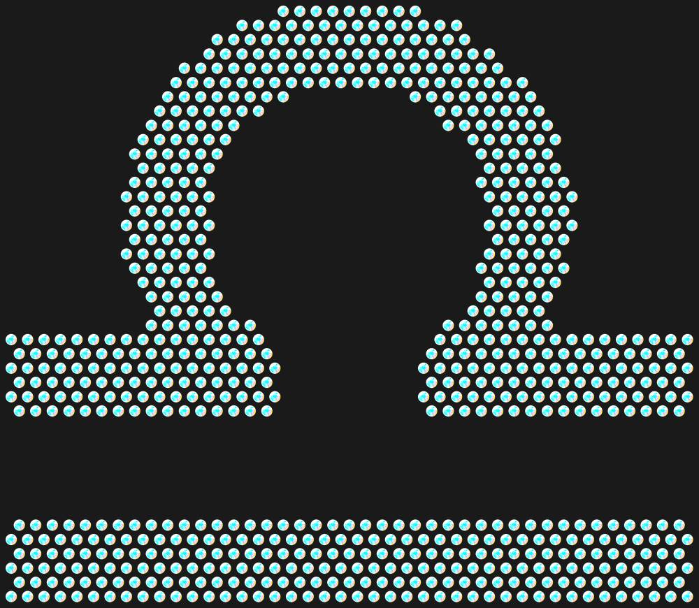 Трафарет Libra zodiac sign — RHT_ZODIACLIBRA1_SS16_CRYSTAL_AB_DMC