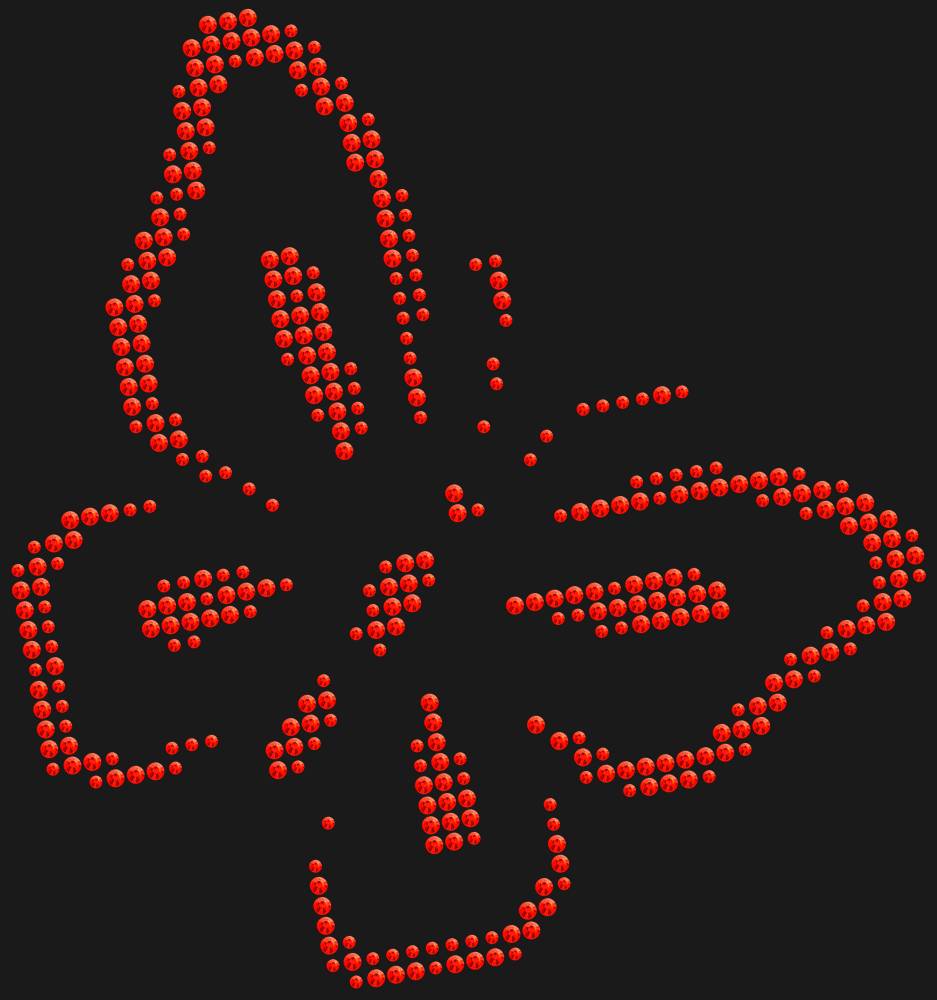 Трафарет Butterfly — RHT_BUTTERFLY3_MULTY_LT_SIAM