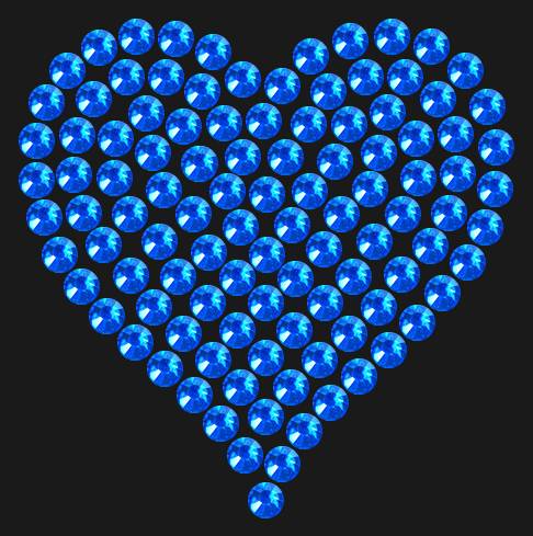 Трафарет Mini heart dense — RHT_HEART1_SS10_SAPPHIRE