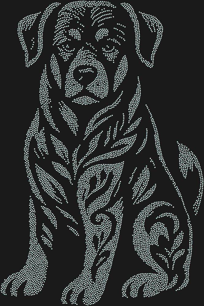 Трафарет Rottweiler — RHT_ROTTWEILER1_SS20_CRYSTAL_AB_DMC