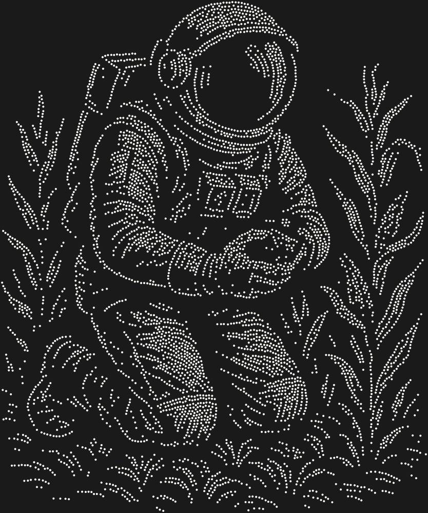 Трафарет Астронавт-фермер — RHT_ASTRONAUT1_SS20_CRYSTAL_AB
