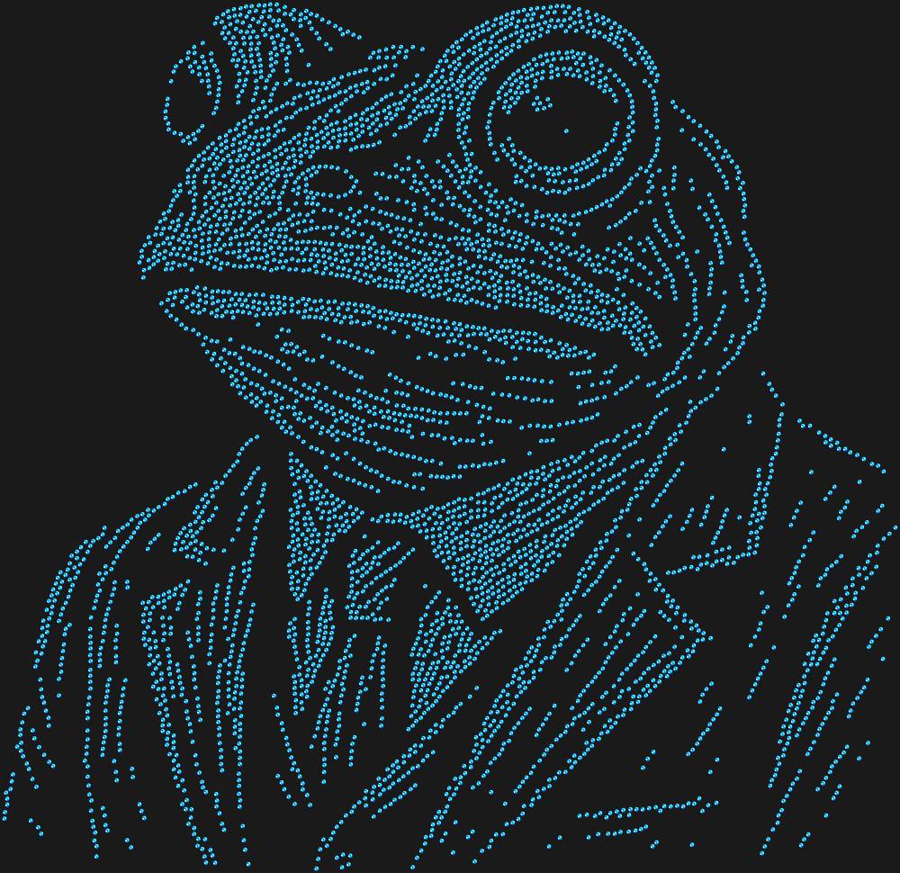 Трафарет Лягушка в костюме — RHT_FROG3_SS10_SAPPHIRE