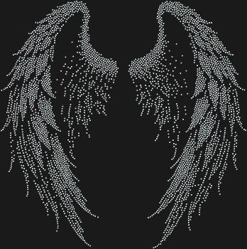 Крылья ангела, сотканные из 4219 искрящихся страз, подарят вашим творениям небесное сияние и нежность, словно шепот райских птиц.